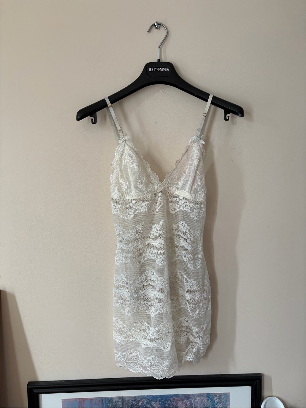 Blush. - Lace Slip Dress in Ivory
